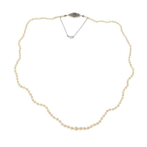 PEARLS CHOKER WITH ART DECO CLASP