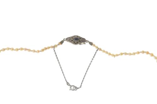 PEARLS CHOKER WITH ART DECO CLASP