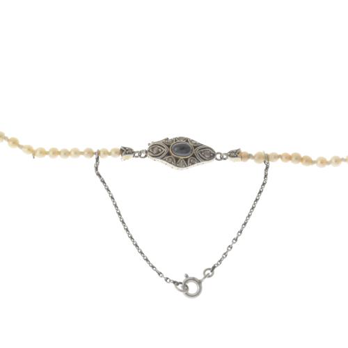 PEARLS CHOKER WITH ART DECO CLASP