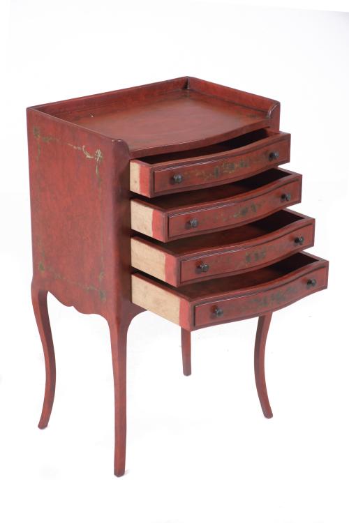 ORIENTAL-LIKE STYLE SET OF PEDESTAL AND SIDE TABLE, CIRCA 1