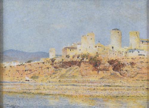 EARLY 20TH CENTURY SPANISH SCHOOL. "SEASIDE LANDSCAPE".