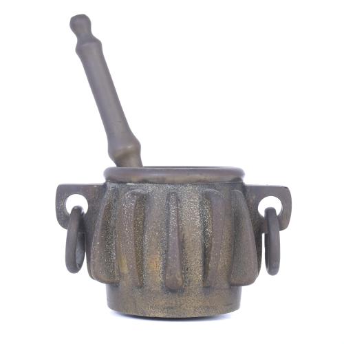 GOTHIC-STYLE MORTAR AND PESTLE, 20TH CENTURY.