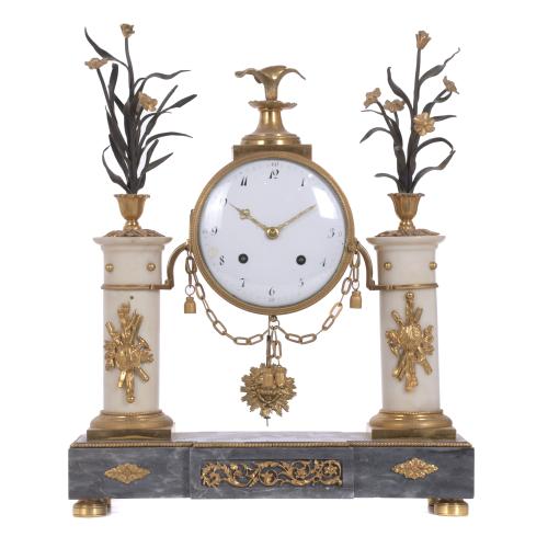 LOUIS XVI PORTICO TABLE CLOCK, CA. 1770 - 1780.