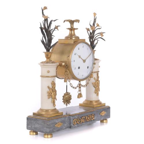 LOUIS XVI PORTICO TABLE CLOCK, CA. 1770 - 1780.