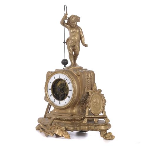 LOUIS PHILIPPE TABLE CLOCK WITH ALLEGORY OF ARTS, CIRCA 184