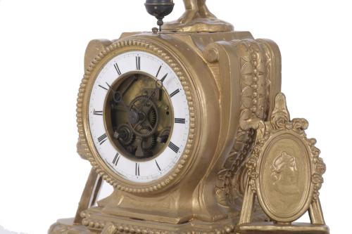 LOUIS PHILIPPE TABLE CLOCK WITH ALLEGORY OF ARTS, CIRCA 184