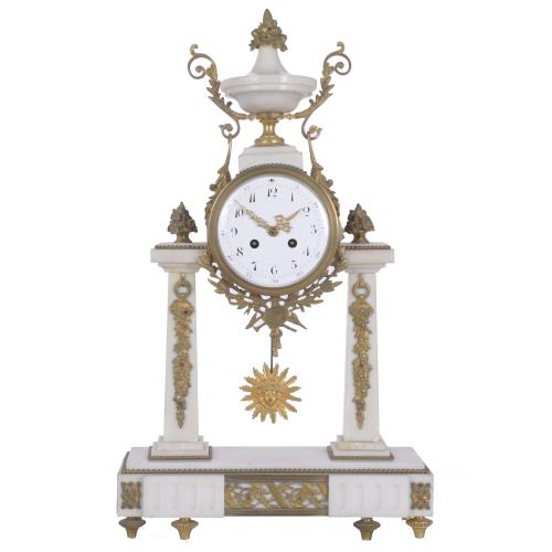 PORTICO TABLE CLOCK, LOUIS XVI STYLE, CIRCA 1860.