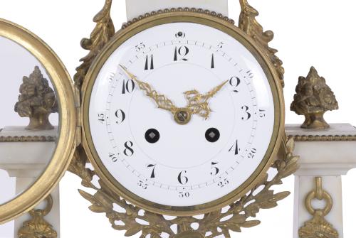 PORTICO TABLE CLOCK, LOUIS XVI STYLE, CIRCA 1860.