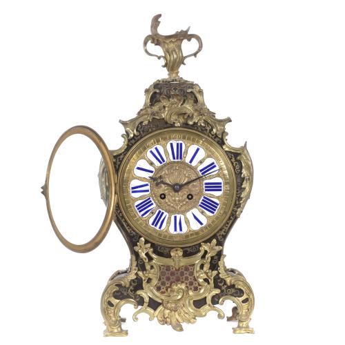 NAPOLEON III BOULLE TABLE CLOCK, CIRCA 1870.