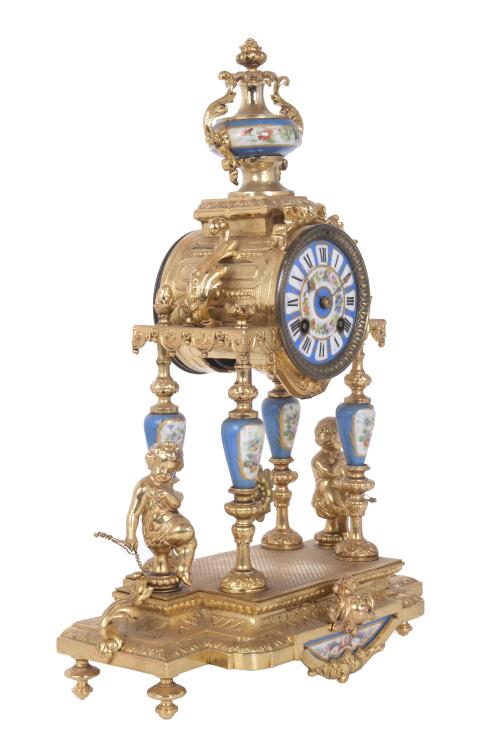 LOUIS PHILIPPE STYLE TABLE CLOCK, 20TH CENTURY.