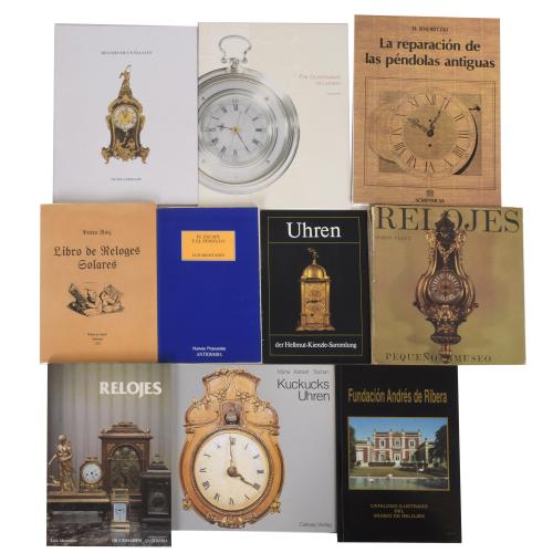 COLLECTION OF NINETEEN BOOKS ON WATCHES.