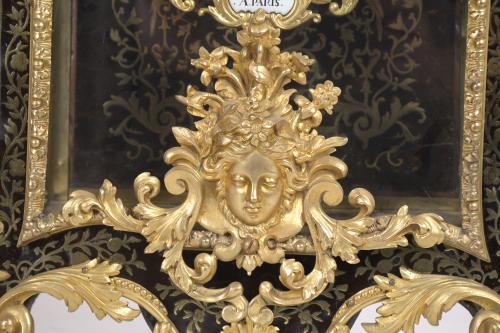 NAPOLEON III BOULLE PENDULE CLOCK, CIRCA 1860.