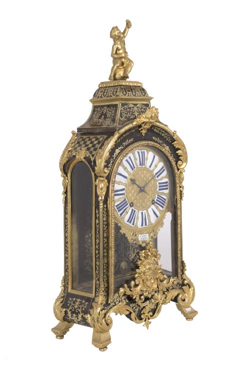 NAPOLEON III BOULLE PENDULE CLOCK, CIRCA 1860.