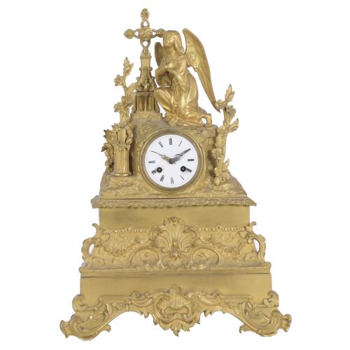 LOUIS PHILIPPE TABLE CLOCK, WITH RELIGIOUS ALLEGORY, CIRCA 1830 - 1848.