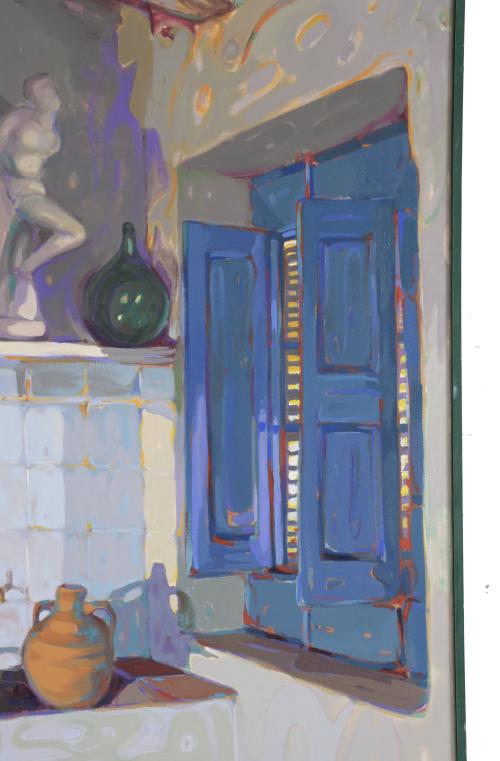 RAFAEL PLAZA (1952).  "INTERIOR CON EL DAVID DEL SR. ESTAPÉ