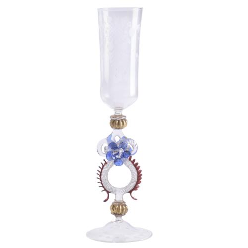 MURANO GLASS GOBLET, 20TH CENTURY.