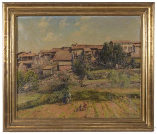 JOAN COLOM I AUGUSTI (1879-1969). "VILLAGE LANDSCAPE".