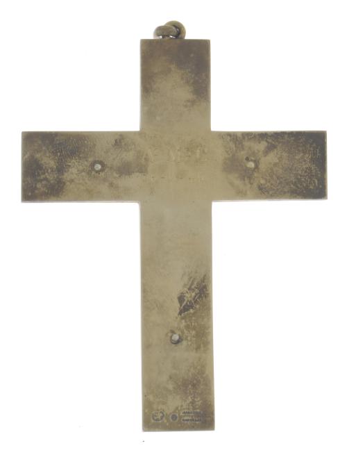 MASRIERA I CARRERAS. SILVER AND ENAMEL CRUCIFIX, EARLY 20TH