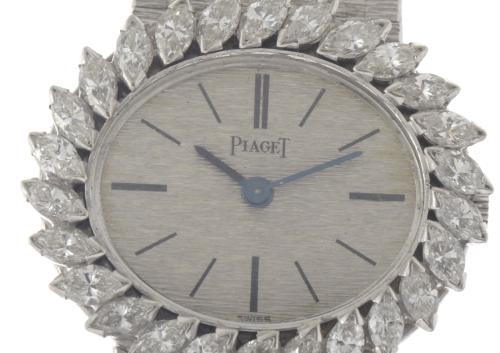 PIAGET. WHITE GOLD AND DIAMOND WRISTWATCH