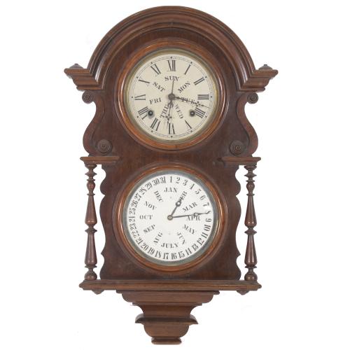 WELCH SPRING  & CO, WAGNER. VICTORIAN WALL CLOCK, CIRCA 187