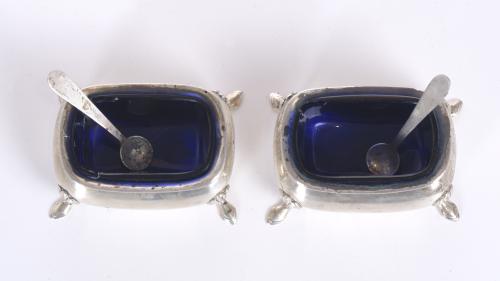 PAIR OF ENGLISH SALT SHAKERS, 1913.