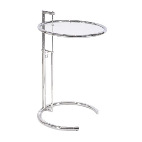 AFTER MODELS BY EILEEN GRAY (1878 - 1976). E-1027 ADJUSTABLE SIDE TABLE.