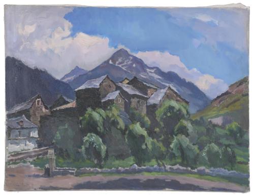 FREDERIC VIÑALS (1913-2012).  "PYRENEAN HOUSES".