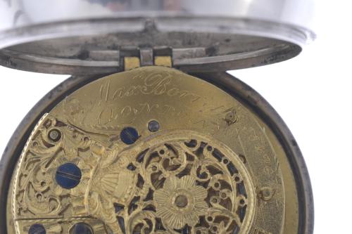 GEROGES PRIOR, SILVER POCKET WATCH.