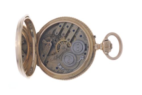 G.A. HUGUENIN & FILS, GOLD POCKET WATCH