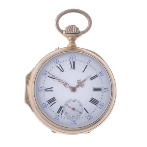 GOLD POCKET WATCH WITH CALENDAR