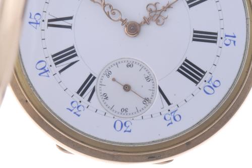 GOLD POCKET WATCH WITH CALENDAR