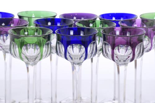 SET OF TWELVE WINE GLASSES, 20TH CENTURY.