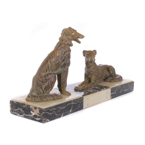 20TH CENTURY FRENCH SCHOOL. "PAIR OF DOGS", CIRCA 1920 - 19