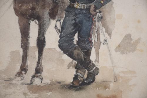 EDOUARD DETAILLE (1848-1912).  "MILITARY MAN".