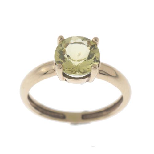 ROSE GOLD RING WITH OLIVINE