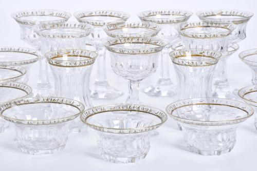 Carved glassware, second half 20th century.