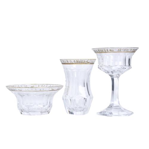 Carved glassware, second half 20th century.