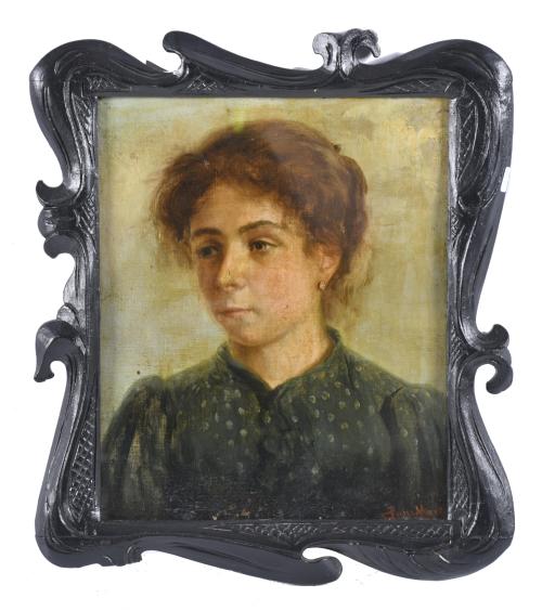 JAUME PONS MARTÍ (1885-1931).  "Portrait of his wife, María Pujol".