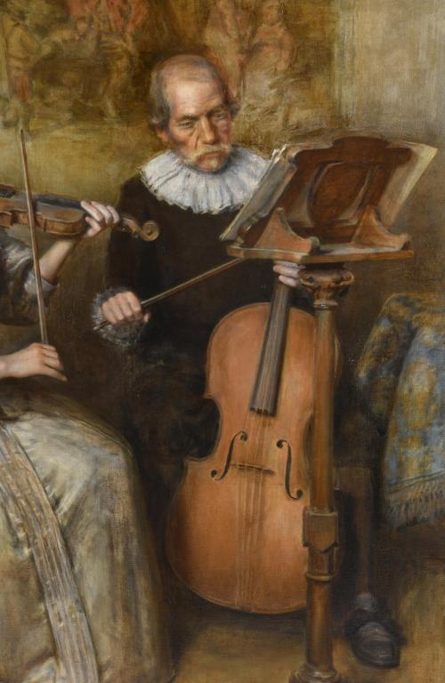 ROMÁN RIBERA CIRERA (1848-1935). "Music lesson".