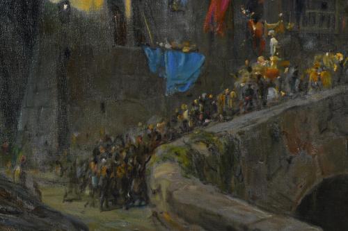 JULIO BORRELL (1877-1957). "Procession".