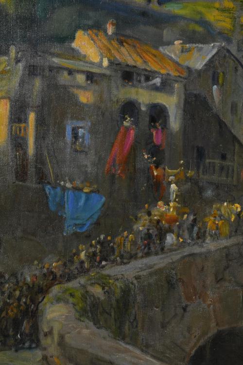 JULIO BORRELL (1877-1957). "Procession".