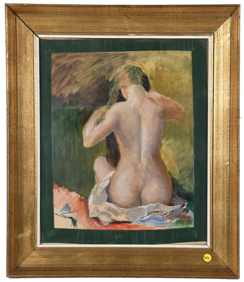 20TH CENTURY SPANISH SCHOOL. "Naked girl from behind".