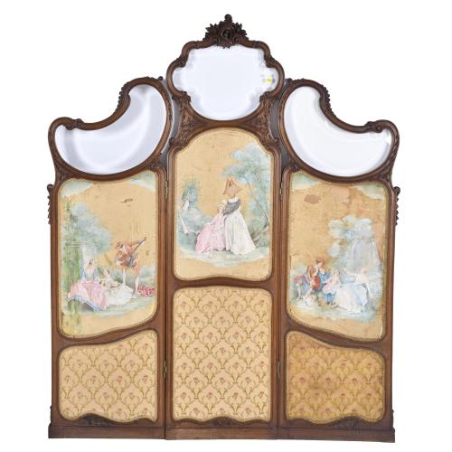 Modernist folding screen, early 20th century.