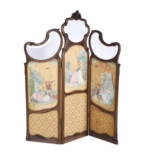 Modernist folding screen, early 20th century.