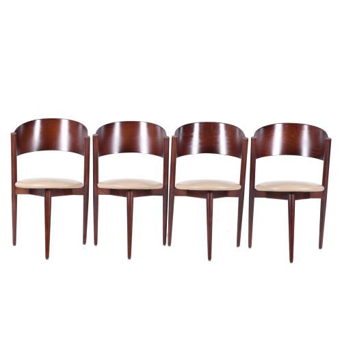 PETE SANS (1947). FOR ANDREU WORLD. Set of four Divina model chairs, mid 20th century.