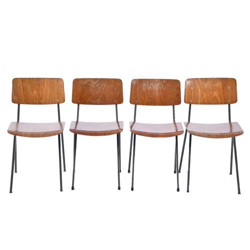 MARKO HOLLAND. Set of four chairs, circa 1980.