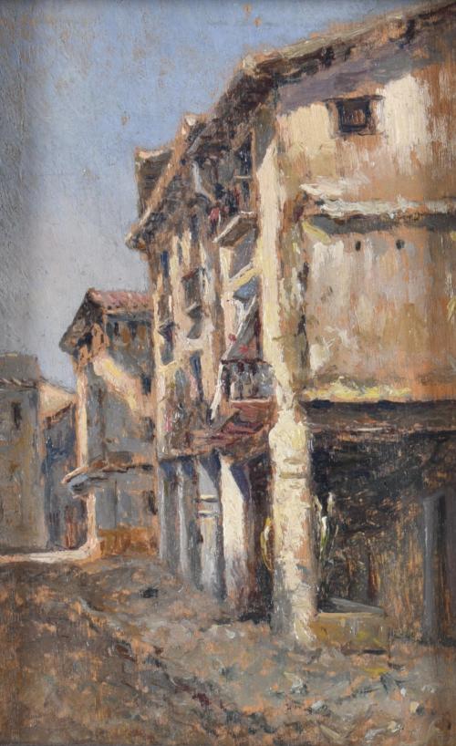 EMILIO SANCHIS (19TH-20TH CENTURY) "Houses".