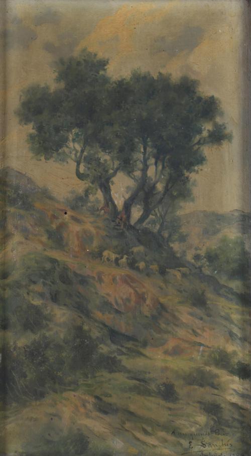 EMILIO SANCHIS (19TH-20TH CENTURY). "Landscape".