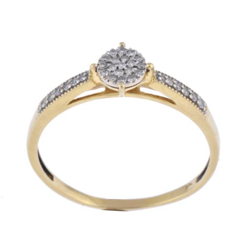 Diamonds pavé rosette ring.