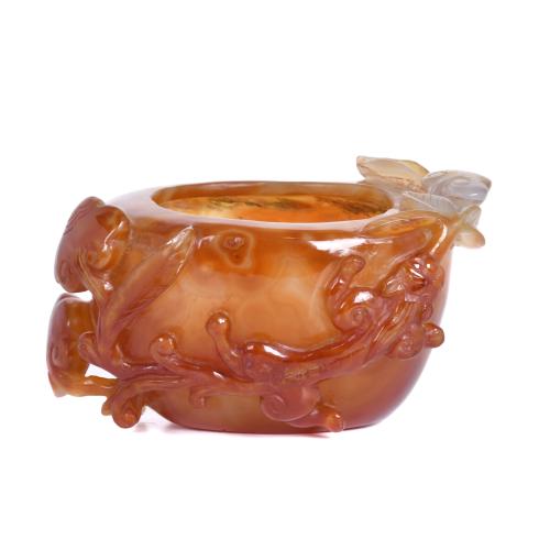 Chinese agate bowl, 20th century.